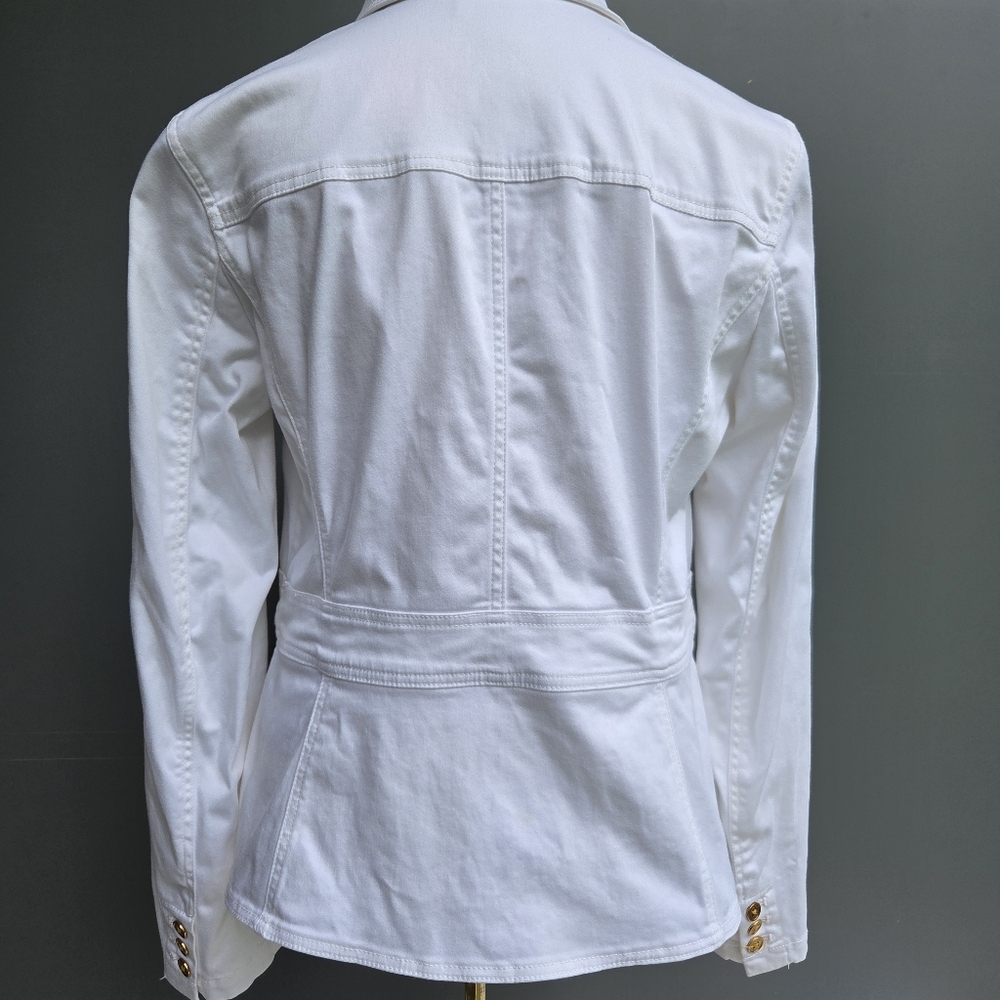 Chaps White Utility Jacket Size-L - Picture 6 of 9